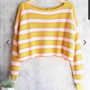 Free People Just My Stripe Sweater